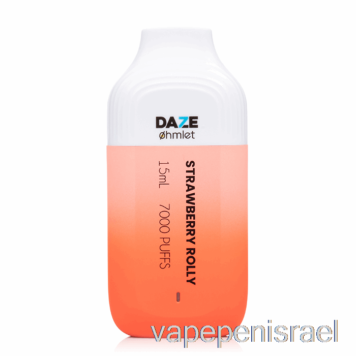 חד פעמי Vape Israel 7 Daze Ohmlet 7000 0% אפס ניקוטין רולי תות חד פעמי